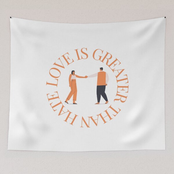 Item preview, LOVE IS GREATER THAN HATE Design designed and sold by LevelUpMerch.