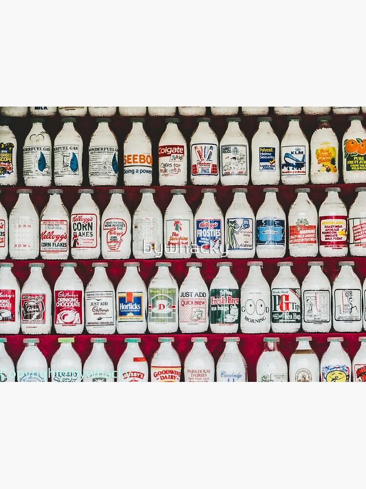Thumbnail 3 of 3, Sticker, Milk Bottles of old designed and sold by bywhacky.