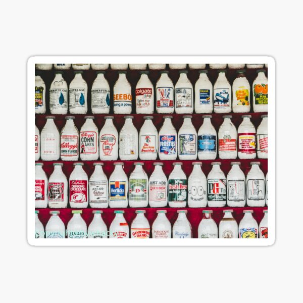 Milk Bottles of old Sticker