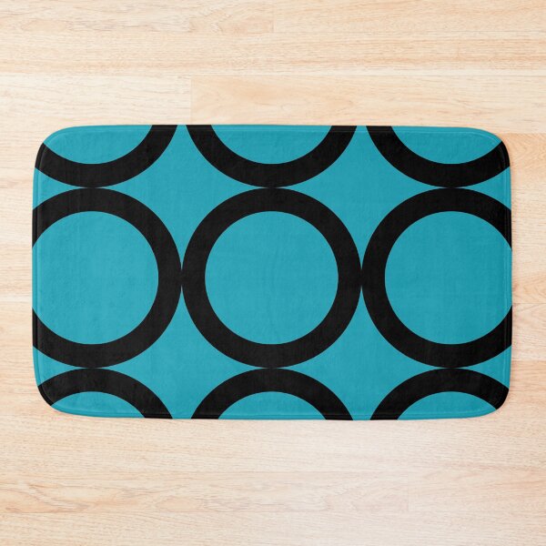 Item preview, Turquoise background with black art deco pattern designed and sold by Brontorino.