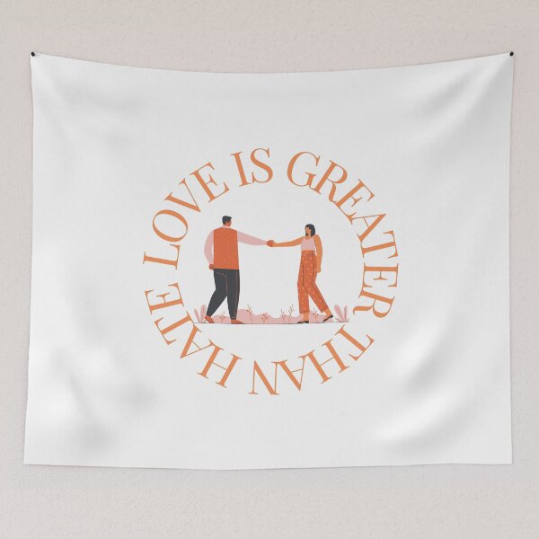 Item preview, LOVE IS GREATER THAN HATE Design designed and sold by LevelUpMerch.