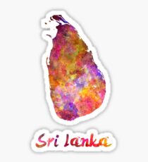 Sri Lanka in watercolor Sticker