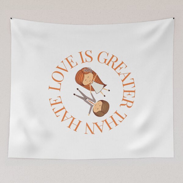 Item preview, LOVE IS GREATER THAN HATE Design designed and sold by LevelUpMerch.