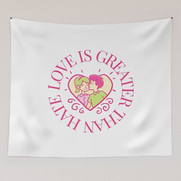 Item preview, LOVE IS GREATER THAN HATE Design designed and sold by LevelUpMerch.