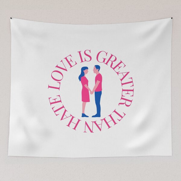 Item preview, LOVE IS GREATER THAN HATE Design designed and sold by LevelUpMerch.