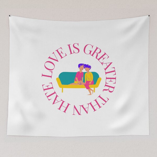 Item preview, LOVE IS GREATER THAN HATE Design designed and sold by LevelUpMerch.