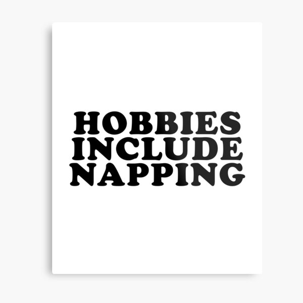 Hobbies Include Napping Metal Print