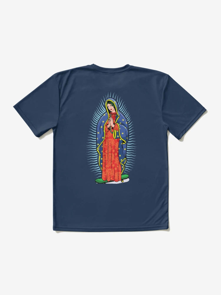 Virgin of Guadalupe on a skateboard. The Virgin Mary Vector Poster  Illustration. Essential T-Shirt for Sale by Moloko88