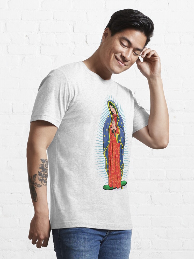 Virgin of Guadalupe on a skateboard. The Virgin Mary Vector Poster  Illustration. Essential T-Shirt for Sale by Moloko88