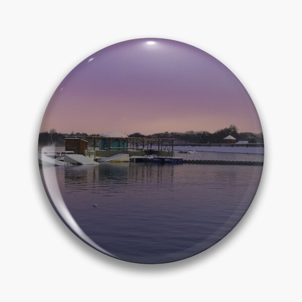 Item preview, Snowy Chasewater Water-ski Club At Sunrise designed and sold by rawshutterbug.