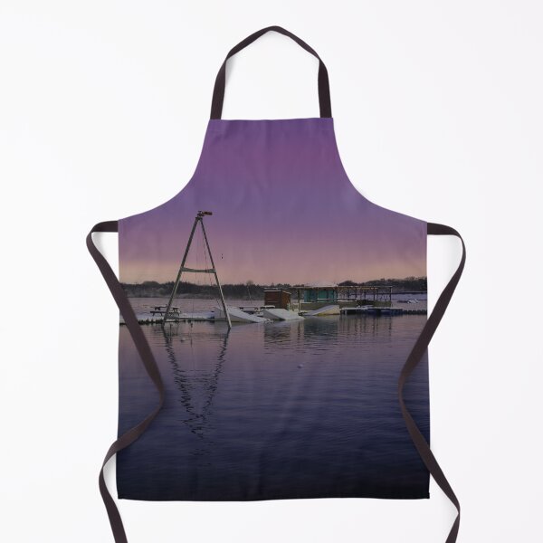 Item preview, Snowy Chasewater Water-ski Club At Sunrise designed and sold by rawshutterbug.