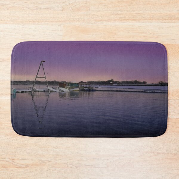 Item preview, Snowy Chasewater Water-ski Club At Sunrise designed and sold by rawshutterbug.