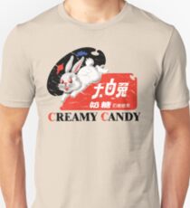 Weiße Kaninchen Cremige Candy Vintage Slim Fit T-Shirt