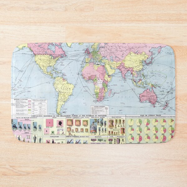 Item preview, Daily Mail World Map of War and Commerce designed and sold by redoARTstore.