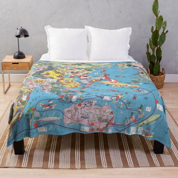 Item preview, Japanese Cartoon Map of the World designed and sold by redoARTstore.