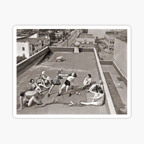 Item preview, Women Boxing On Roof designed and sold by megasheldon.