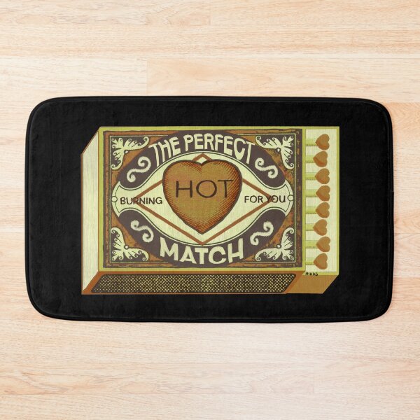 Item preview, Cute vintage art of retro matchbox with heart and quote in black  designed and sold by NikaS-art.