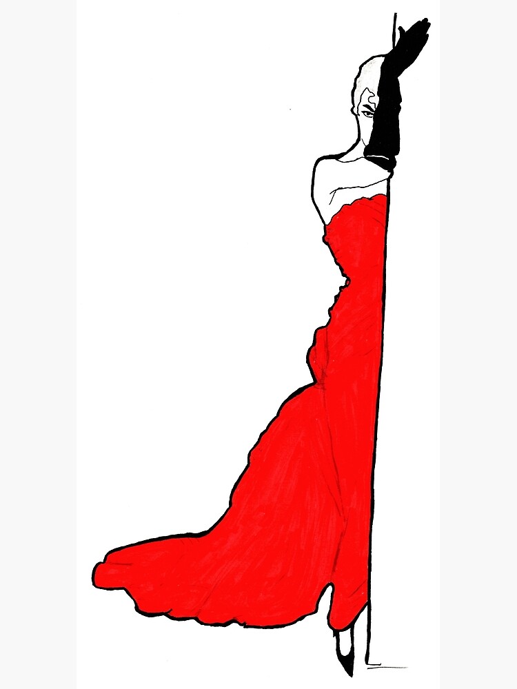 Woman in red dress | Poster