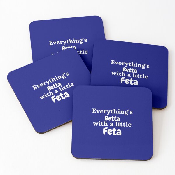 Item preview, Everything's Betta With a Little Feta Greek Quotes Gifts designed and sold by TheGreekGuy.
