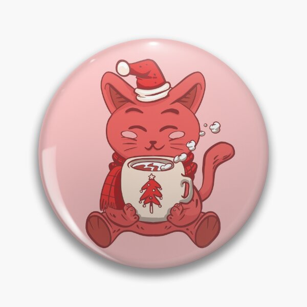 Item preview, Cute Cat with Hot Chocolate Christmas designed and sold by Piztees.