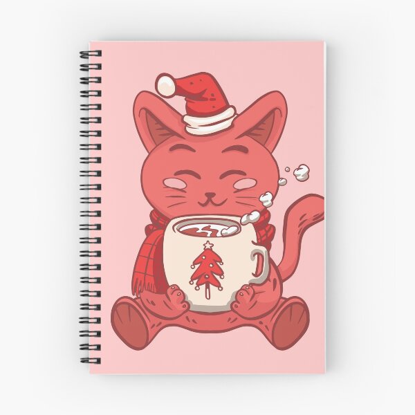 Item preview, Cute Cat with Hot Chocolate Christmas designed and sold by Piztees.