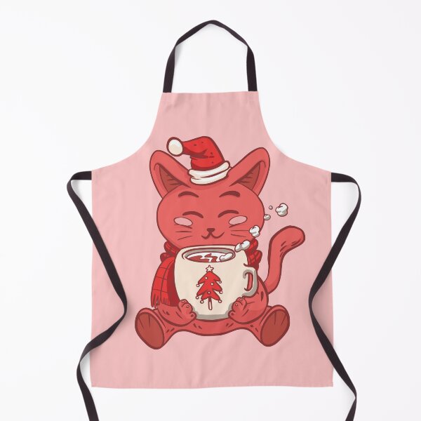 Item preview, Cute Cat with Hot Chocolate Christmas designed and sold by Piztees.