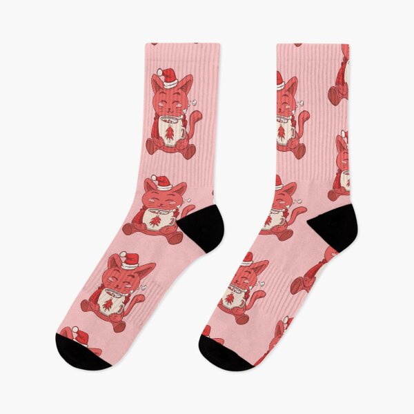 Item preview, Cute Cat with Hot Chocolate Christmas designed and sold by Piztees.