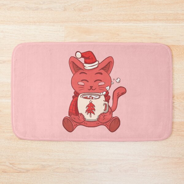 Item preview, Cute Cat with Hot Chocolate Christmas designed and sold by Piztees.