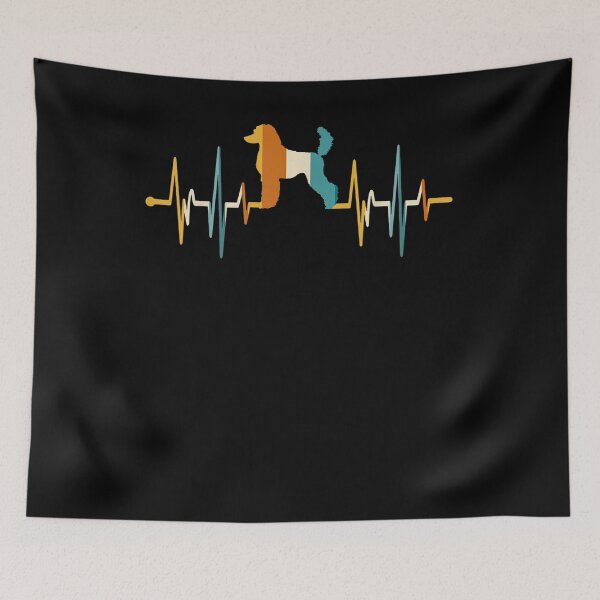 Item preview, Poodle Dog Heartbeat Retro Vintage Gift  designed and sold by charissamo77.