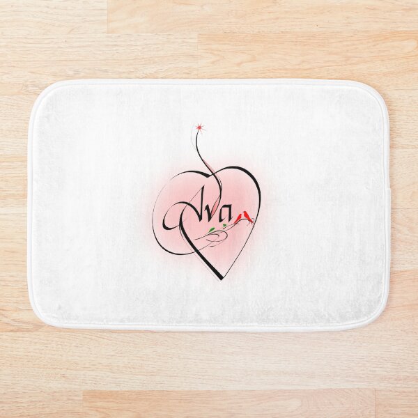 Ava - Calligraphy Bath Mat