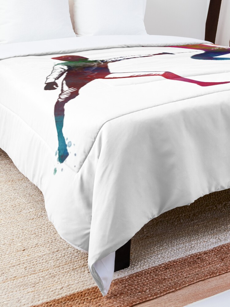 Alternate view of fencing sport art #fencing #sport Comforter