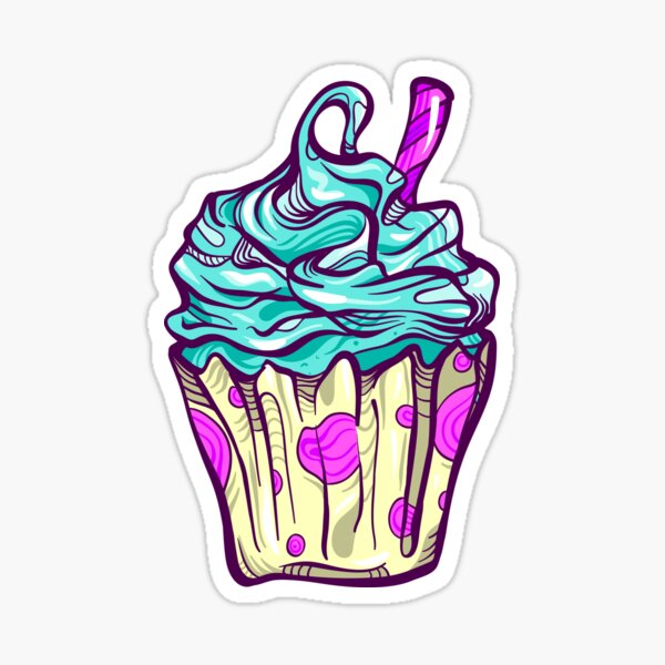 Bubblegum cupcake Sticker