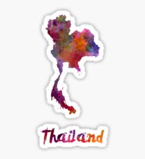 Thailand in Aquarell Sticker