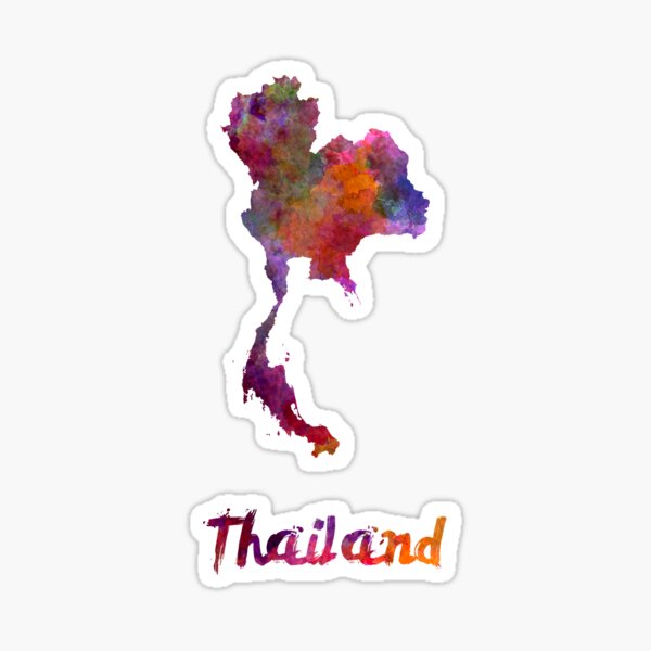 Thailand in watercolor Sticker