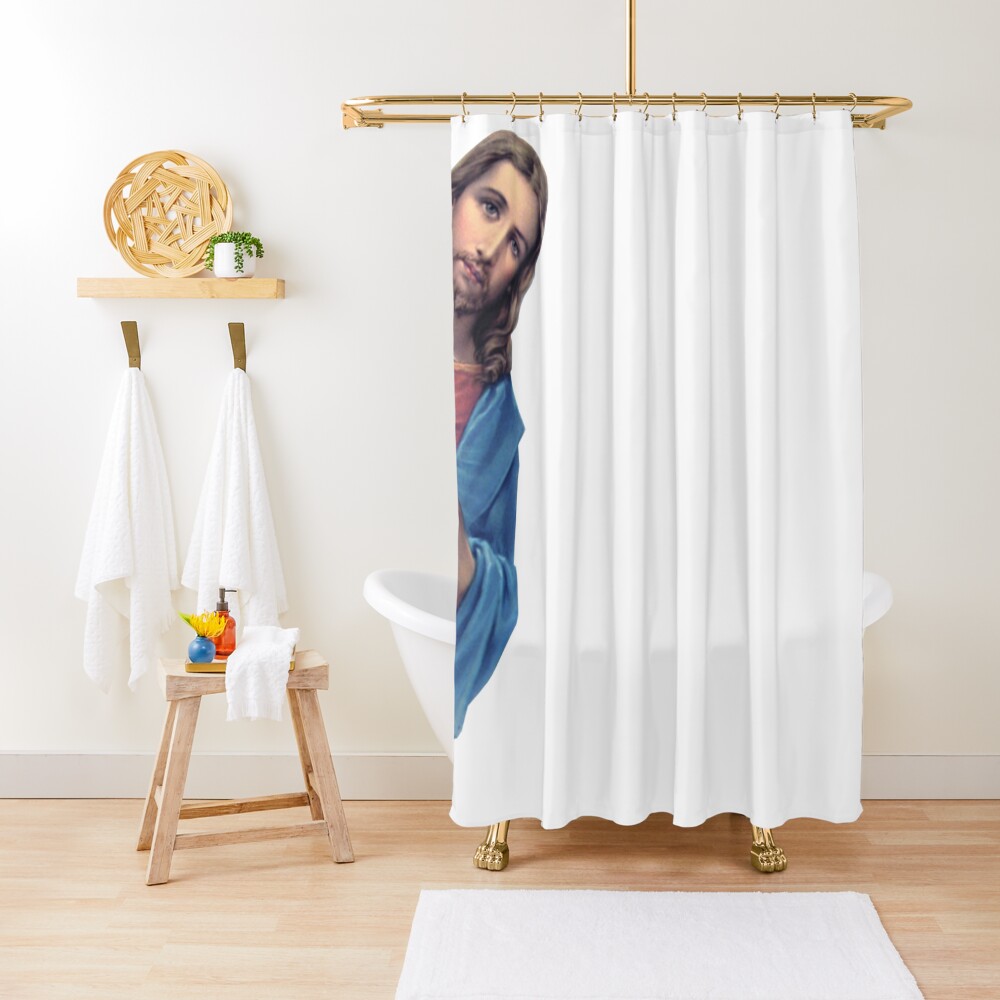 Jesus is watching you - meme Shower Curtain