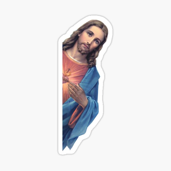 Jesus is watching you - meme Sticker