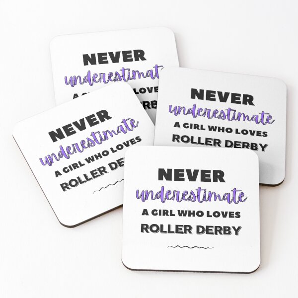 Item preview, Never underestimate a girl who loves roller derby designed and sold by TheGreenGoat.