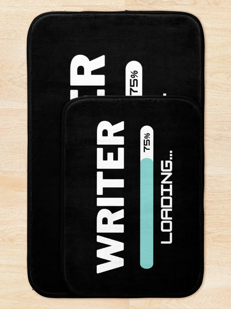 Thumbnail 5 of 6, Bath Mat, Future Writer Loading In Progress designed and sold by livegood.