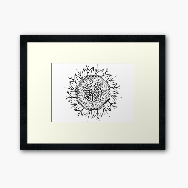 Geometric Radial Design Framed Art Print
