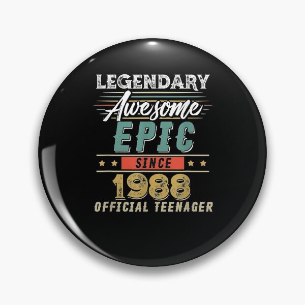Item preview, Legendary Awesome Epic Since 1988 33rd Vintage Birthday Gift  designed and sold by charissamo77.