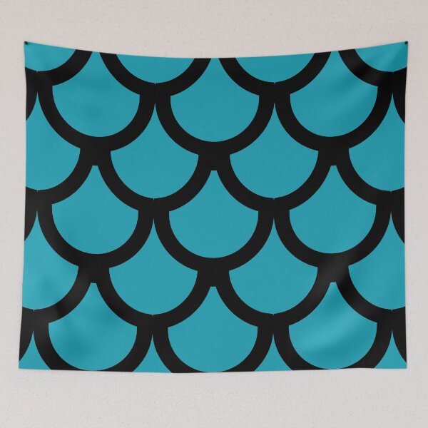 Item preview, Turquoise background with black art deco pattern designed and sold by Brontorino.