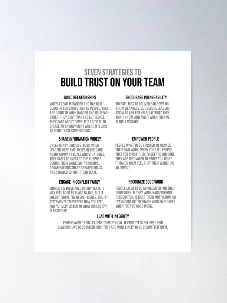 Tactics or Trust Poster