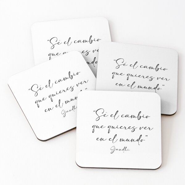 Item preview, Se el cambio que quieres ver en el mundo, Gandhi quote designed and sold by Aryam Quotes.