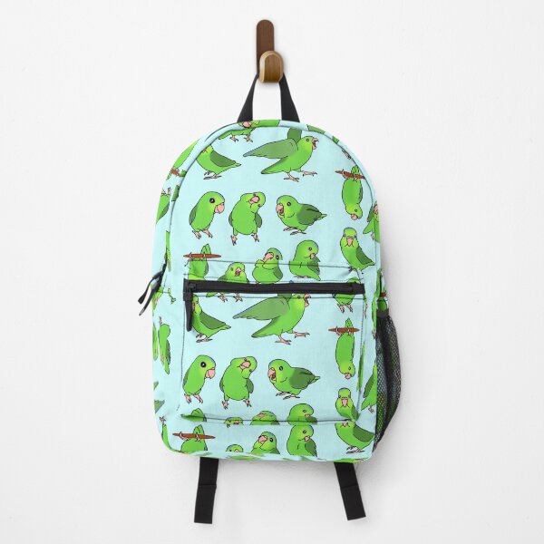 Item preview, green parrotlet doodle pattern designed and sold by FandomizedRose.