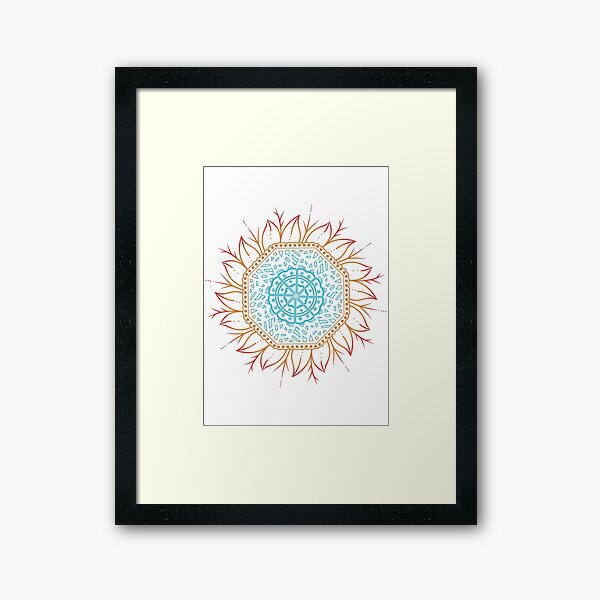 Colored Geometric Design Framed Art Print