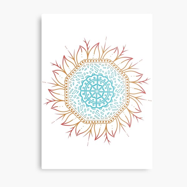 Colored Geometric Design Metal Print