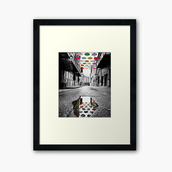 Umbrella Reflections Framed Art Print