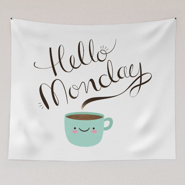 Item preview, Hello Monday Coffee Cup designed and sold by ReesDesigns.