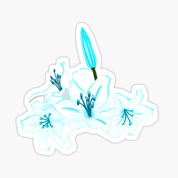 Flower, inspired by Lilium ‘Stargazer’ Sticker