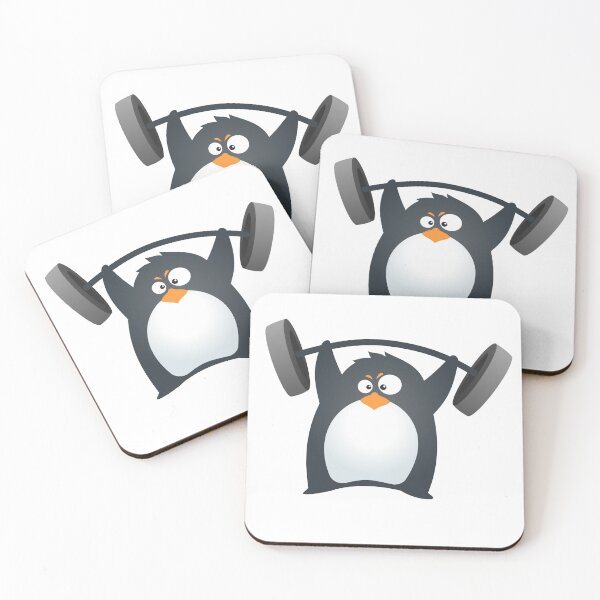 Item preview, Cute Fitness Weight Training barbell Penguin designed and sold by flintmoon.